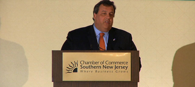 Christie Blasts Democrats at Chamber of Commerce Event