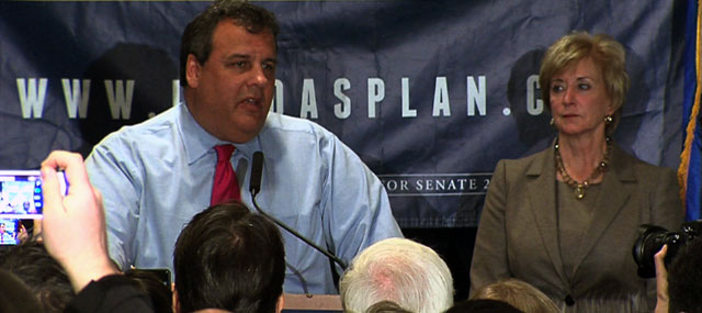 Christie Stumps for Former WWE CEO Linda McMahon