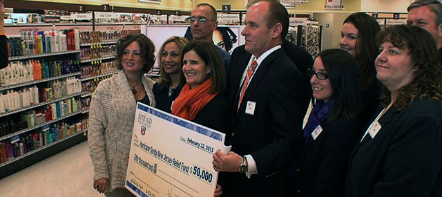 Mary Pat Christie Accepts Hurricane Sandy Relief Money from Rite Aid Foundation