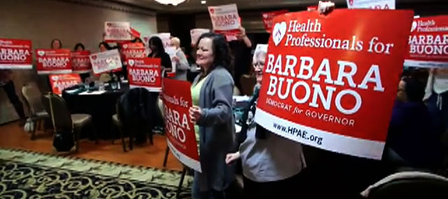 Buono and Christie Getting Support from Unions in Bids for Governor