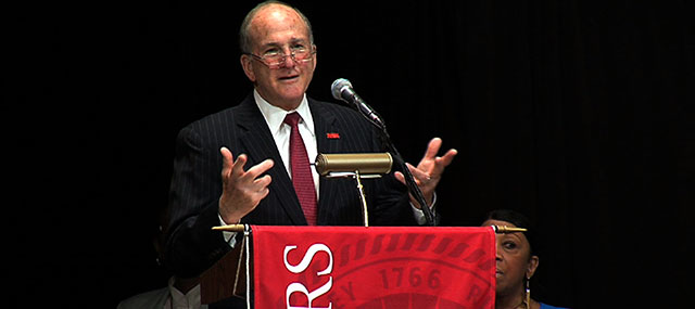 Officials Mark College Merger at Rutgers