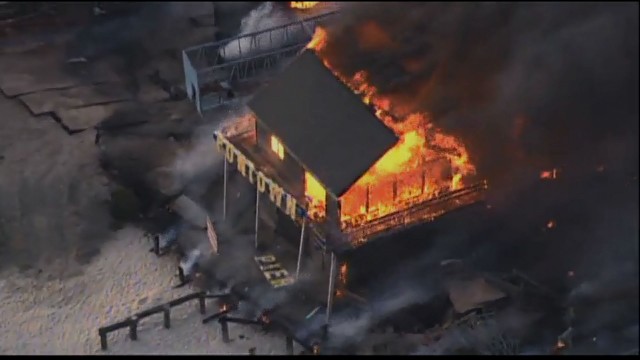 Seaside Boardwalk Fire Burns Out of Control