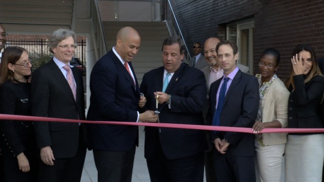 Booker, Christie Come Together for Teachers Village Ribbon Cutting