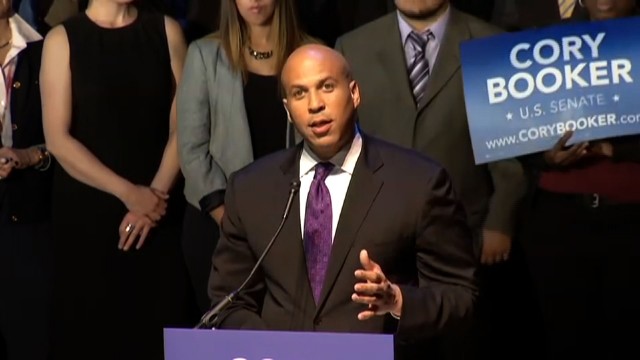Cory Booker Celebrates Win in Special Senate Election