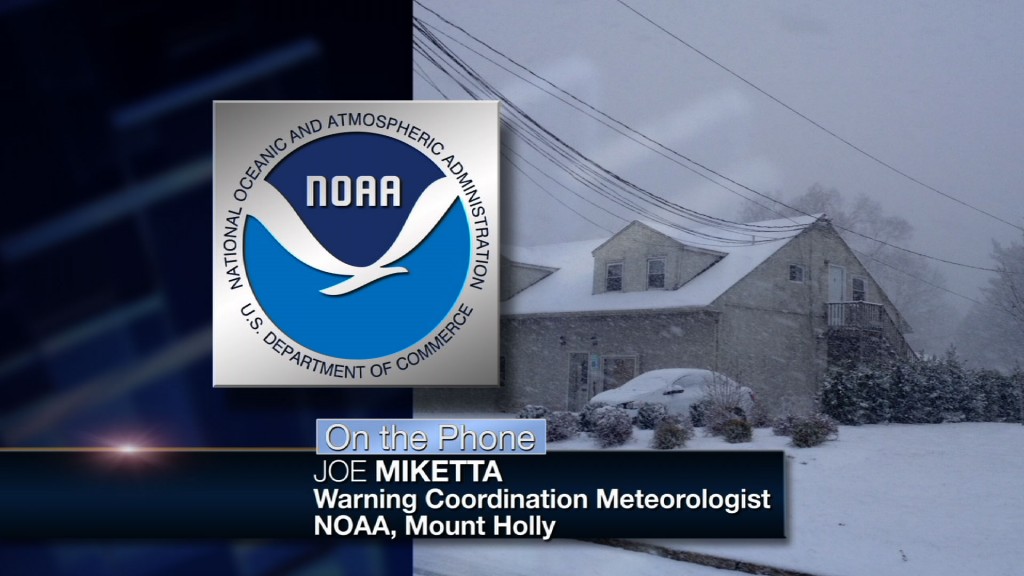 Three to Five Inches of Snow Expected Tomorrow in South Jersey