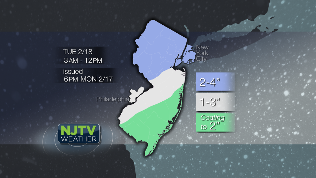 NJTV Weather: Snowfall Will Affect Tuesday Commute