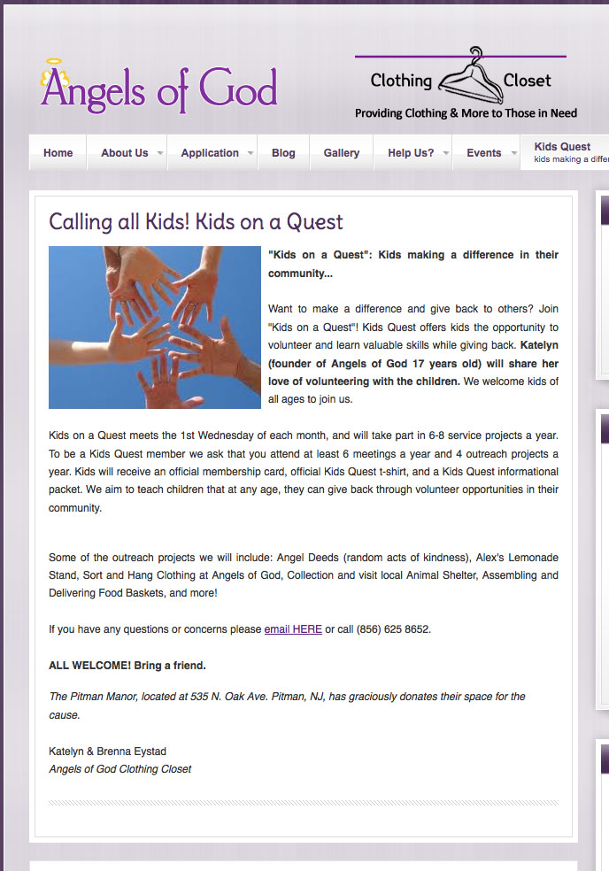 Kids on a Quest Provides Volunteer Opportunities for All Ages