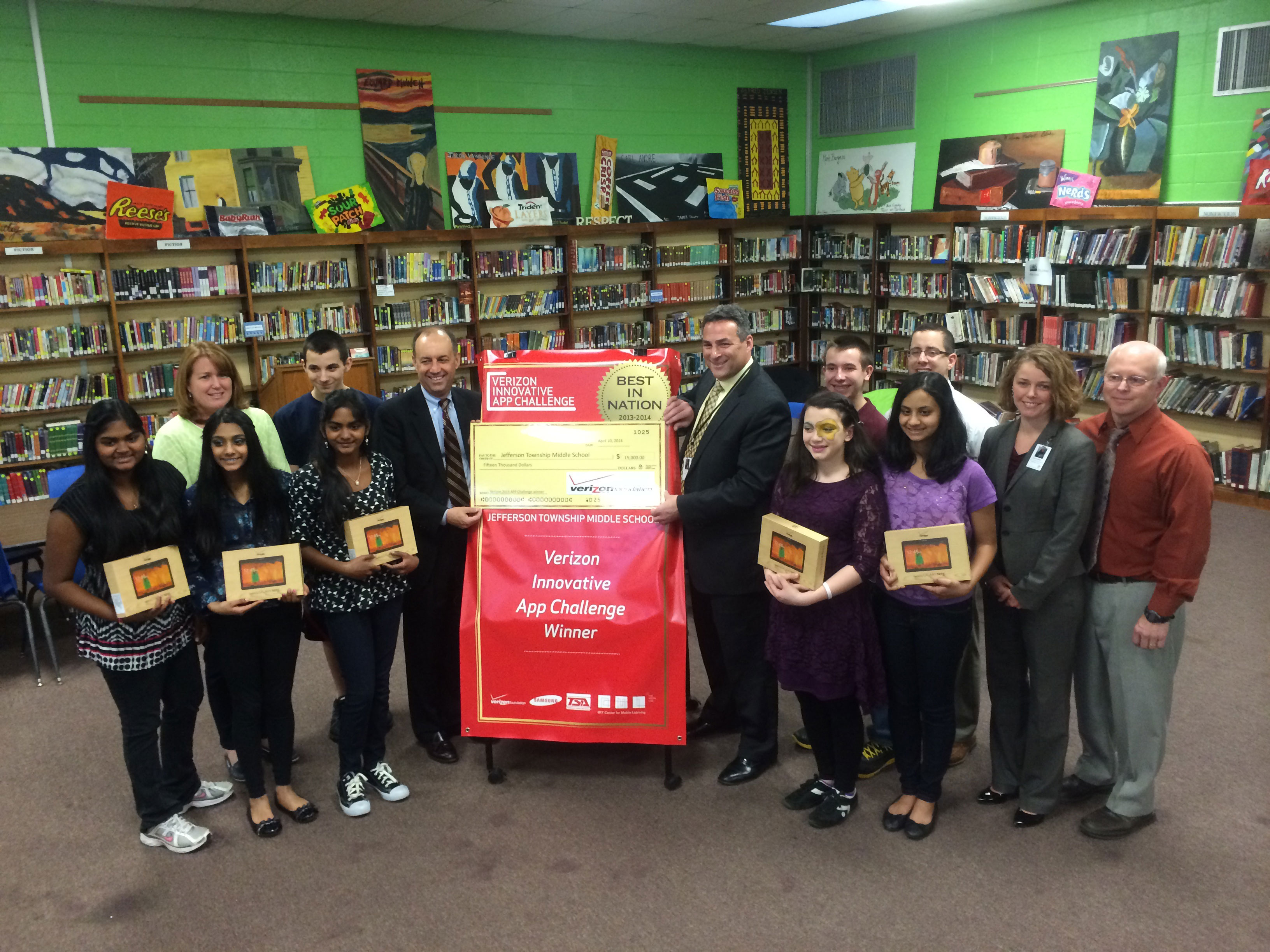 Jefferson Twp. Middle School Wins Verizon App Challenge