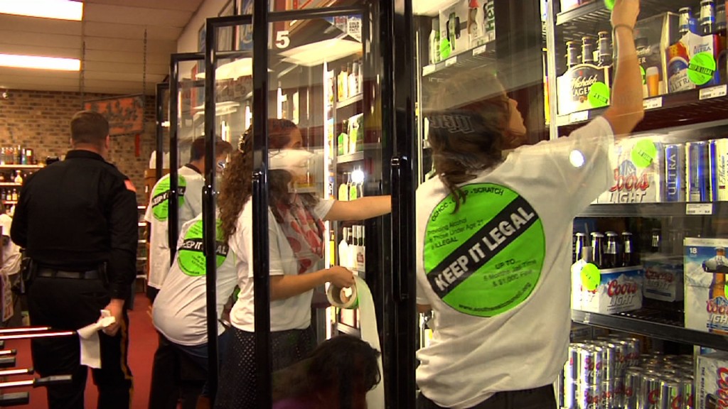 Teens Use Stickers to Help Prevent Underage Drinking