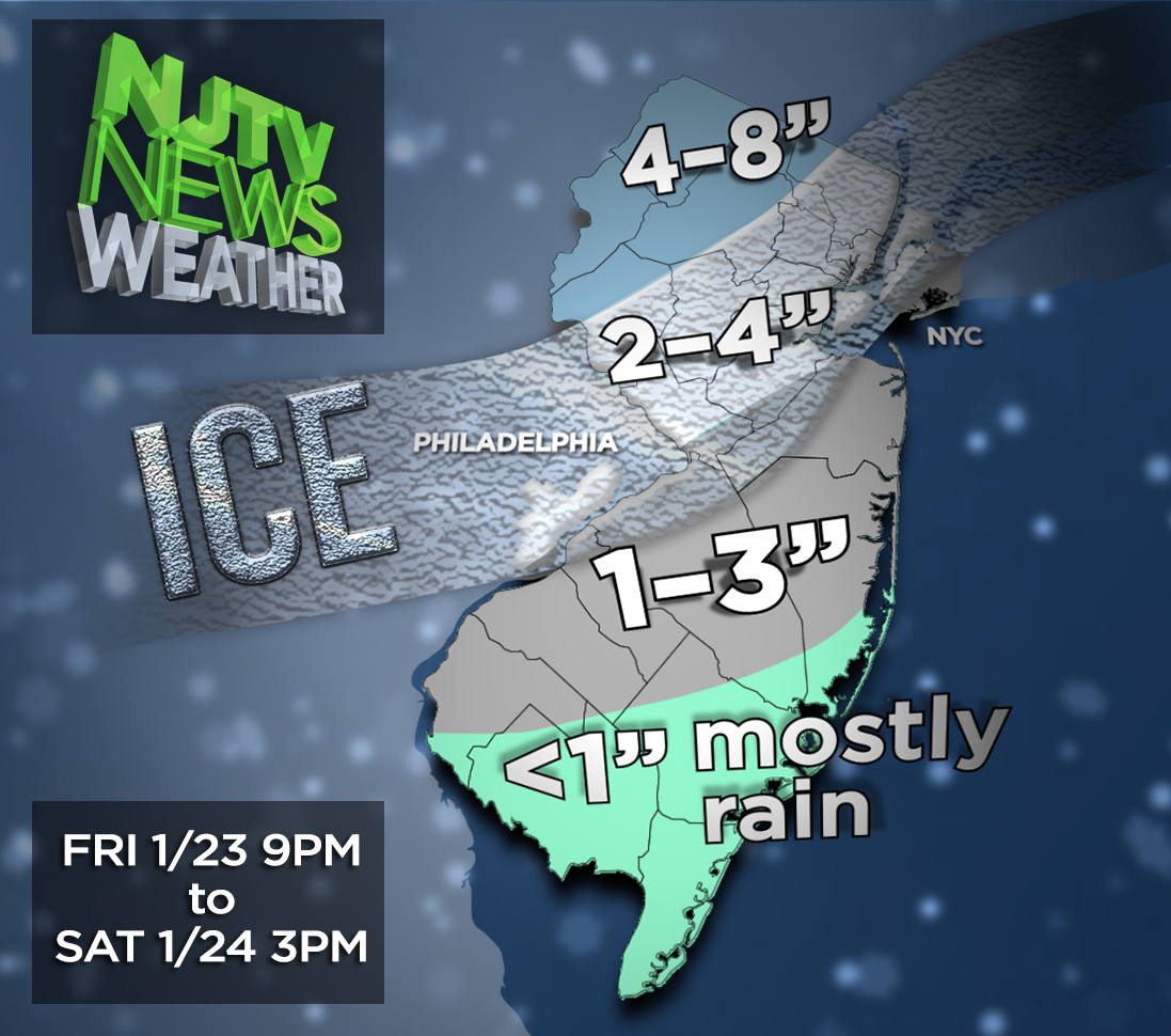 NJTV Weather: Expect Snow, Sleet, Freezing Rain Saturday