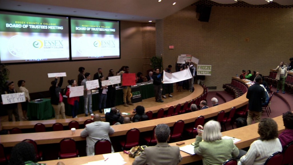 Tuition at County Colleges Climbs Across NJ, Essex Students Protest Board Meeting