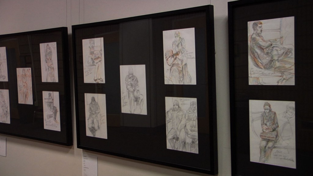 Artist Sketches Portraits on PATH and Subway Trains