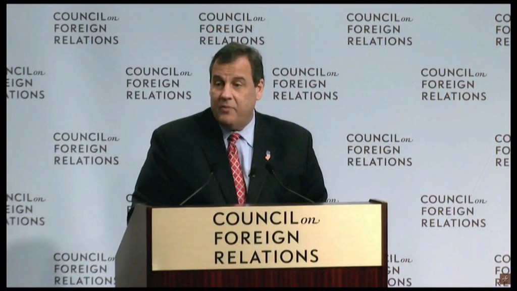 Christie Speech at Council on Foreign Relations Calls For New Leadership