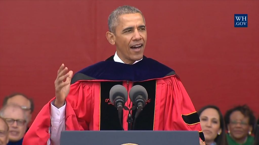 Obama Delivers Jersey Jokes, Political Jabs During Rutgers Graduation