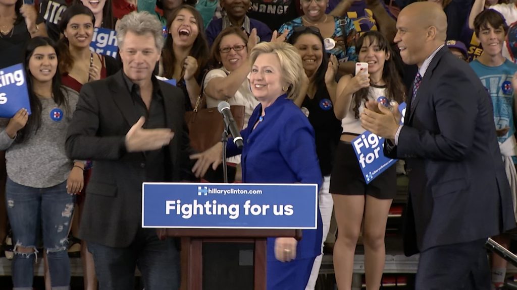 Hillary Clinton Rallies Support at Rutgers-Newark