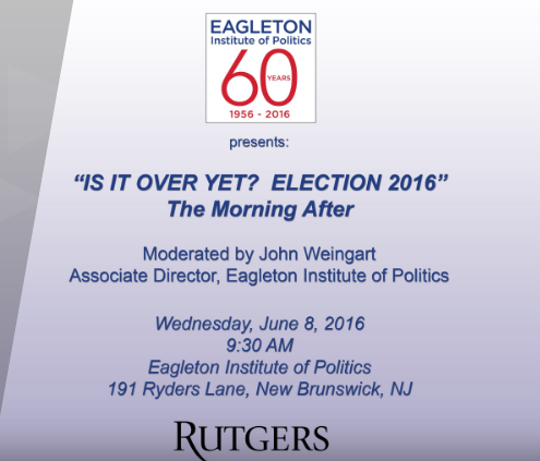 2016 Election: ‘Morning After’ Discussion at Eagleton Institute