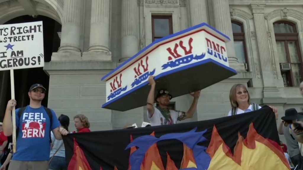 Sanders Supporters Rally at DNC