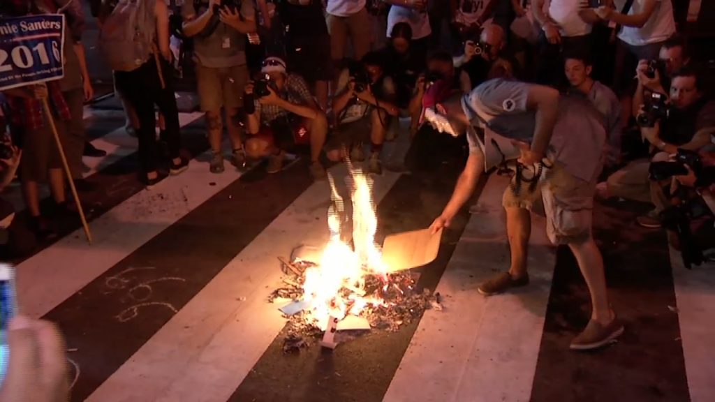 Protesters Take to the Streets Outside DNC