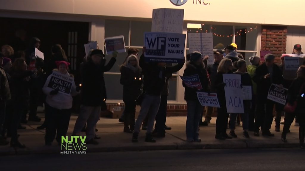 Protesters Call for Rep. Lance to Support Keeping Obamacare