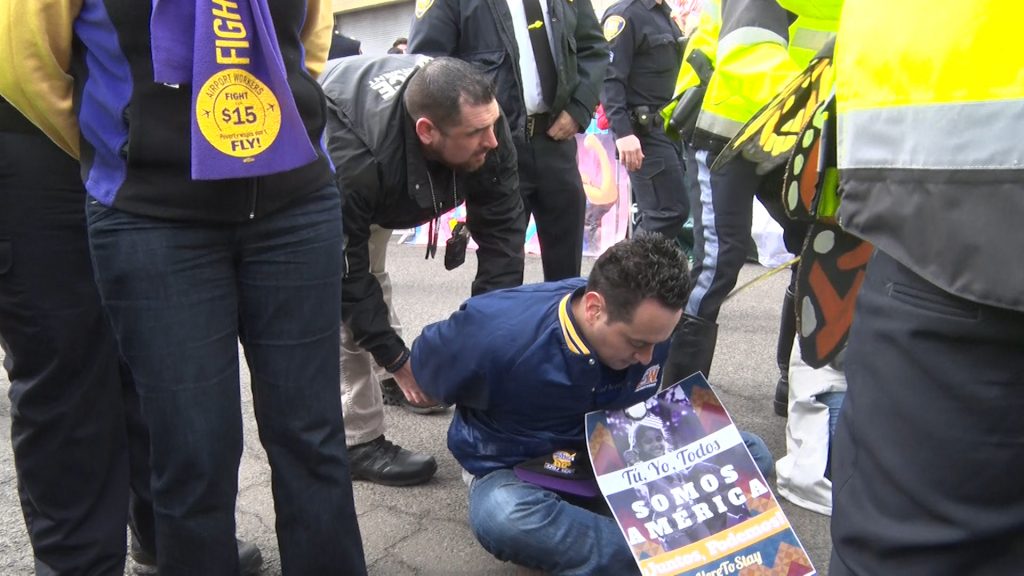 Activists Arrested During Immigration Policy Protest