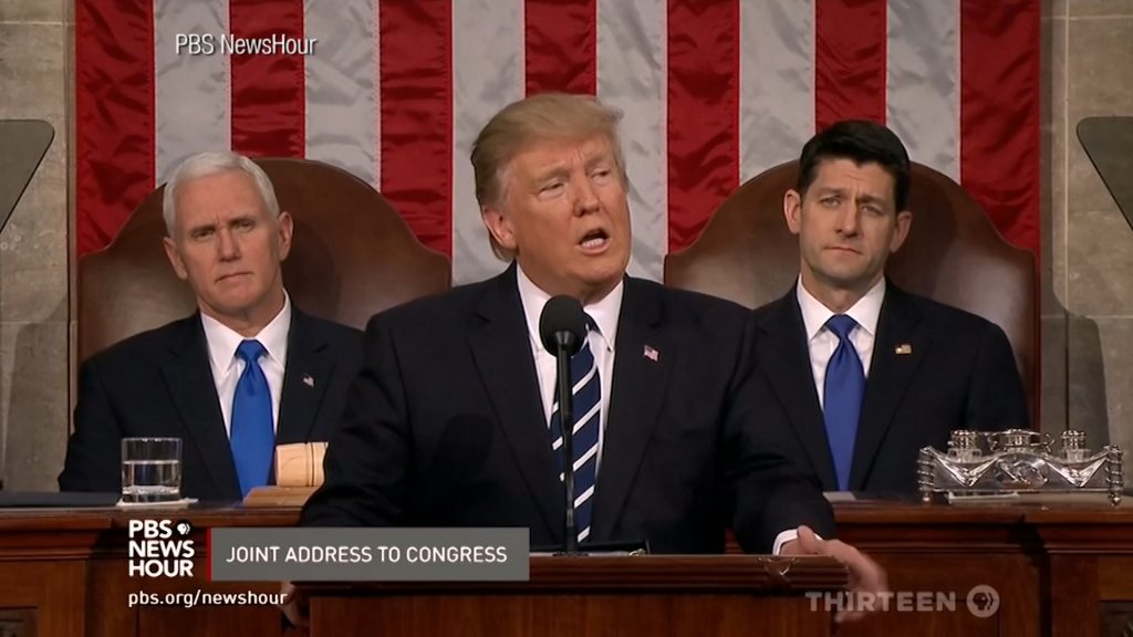 In First Address to Congress, President Aims to Temper Tone