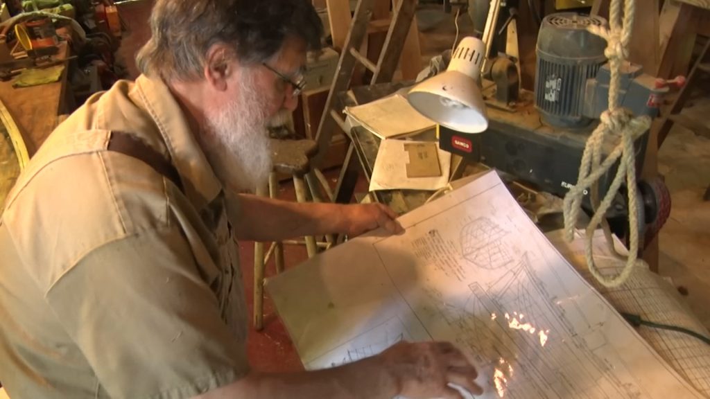 This man’s retirement project? Building a 40-foot boat in a barn