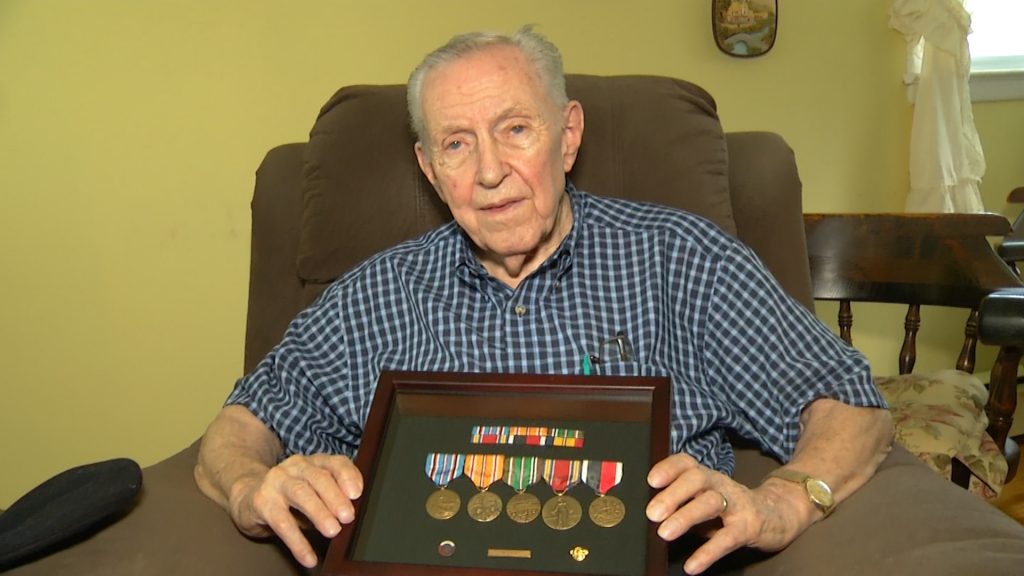 WWII veteran receives service medals