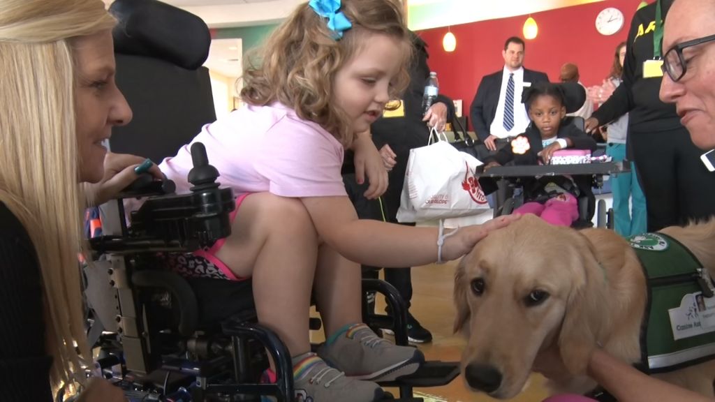 Therapy dog lifts spirits at Children’s Specialized Hospital