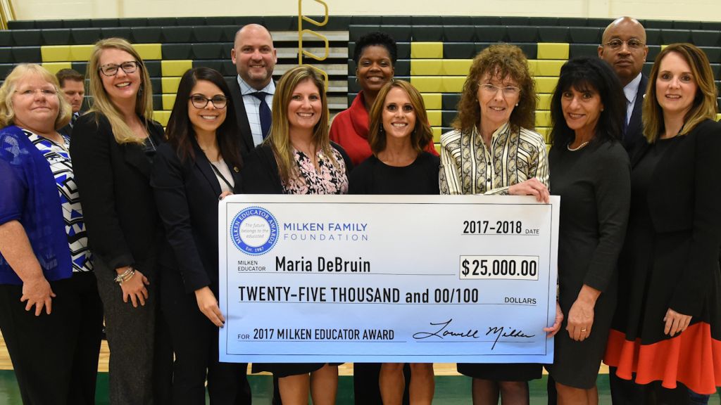 Brick teacher surprised with $25,000 Milken Educator Award