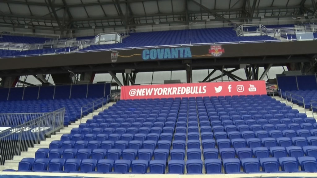 Red Bull Arena and training facility go green