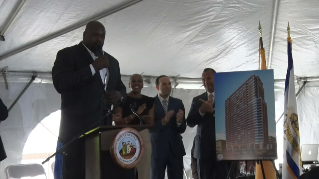 ‘Shaq Tower’ in downtown Newark marks a milestone