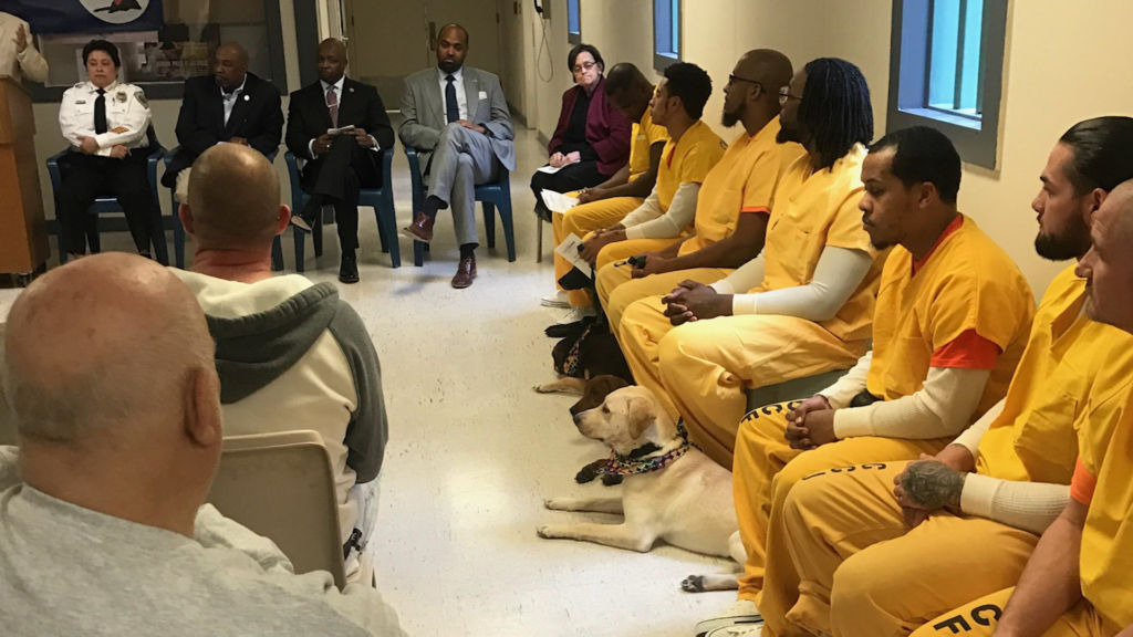Service dogs trained by inmates find forever homes with veterans