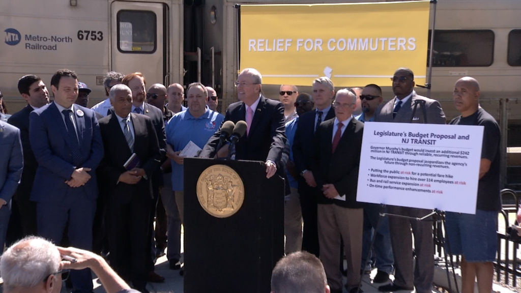 Murphy touts importance of funding NJ Transit in budget news conference