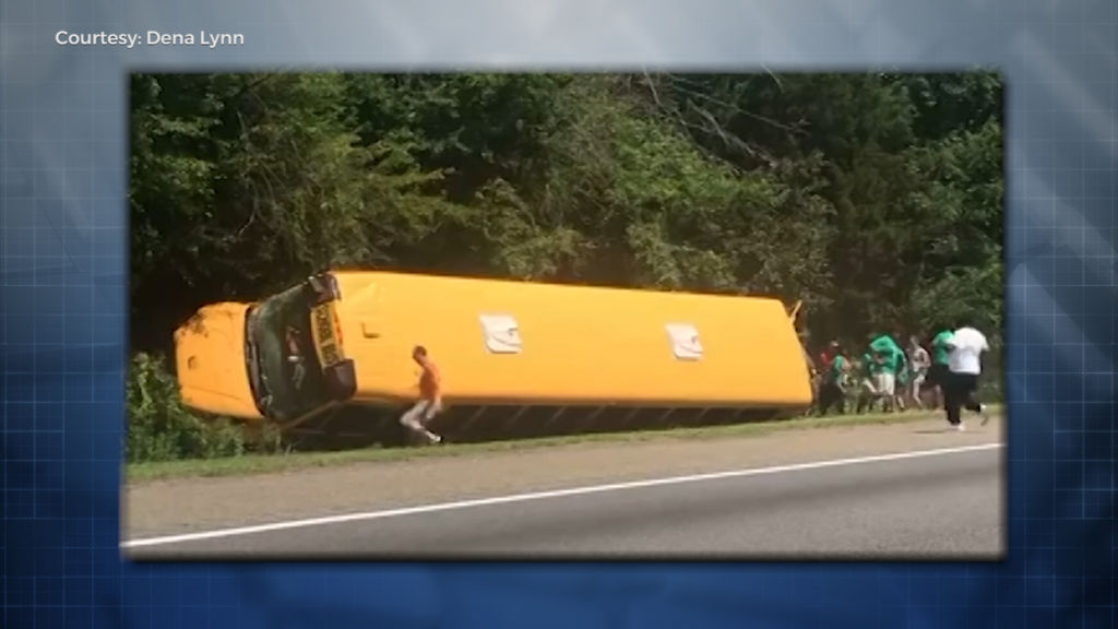 School bus crashes on New Jersey Turnpike
