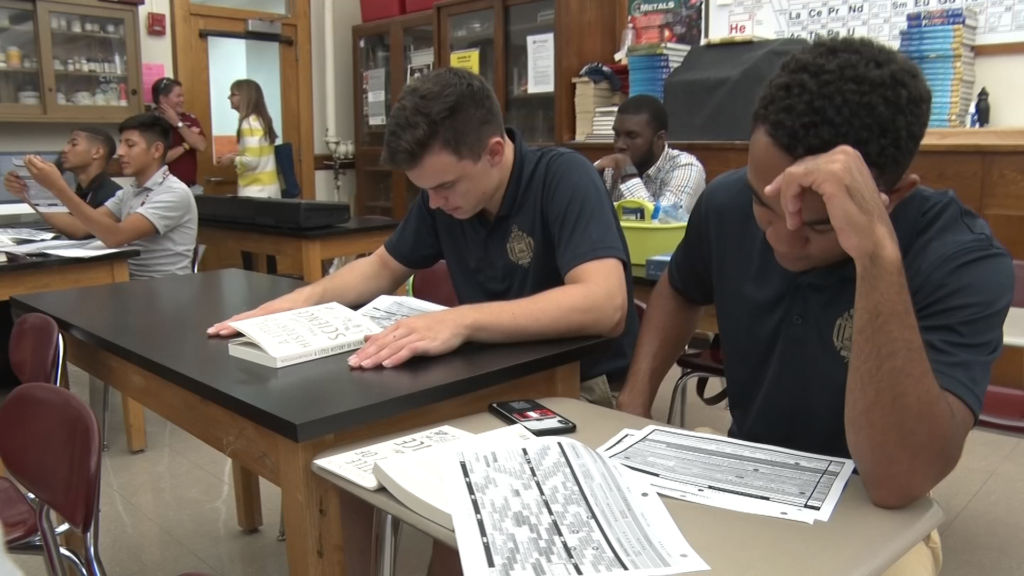 Naval academy and high school team up to learn from each other