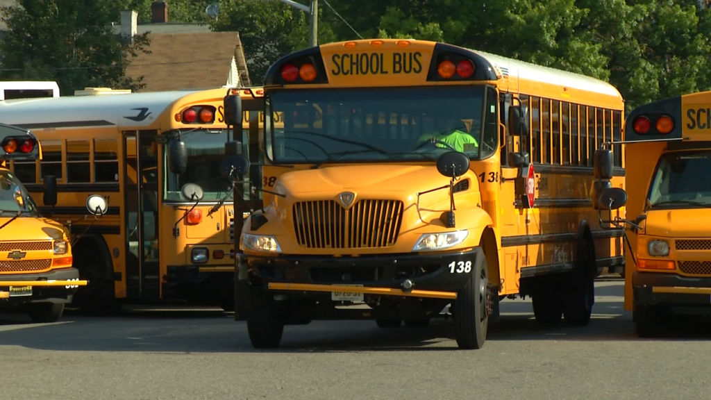 How long will it take for school buses to get three-point seat belts?