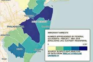 Interactive Map: ICE Arrests of Immigrants in NJ — Essex County in Nation’s Top Ten