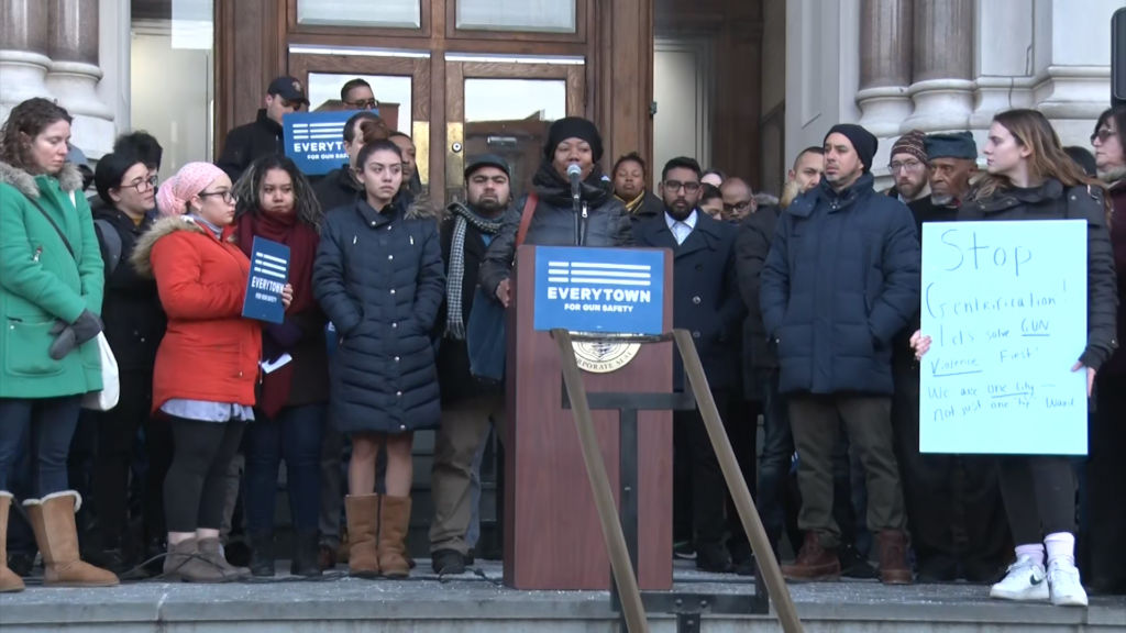 Student protesters speak out against gun violence following Jersey City mall shooting