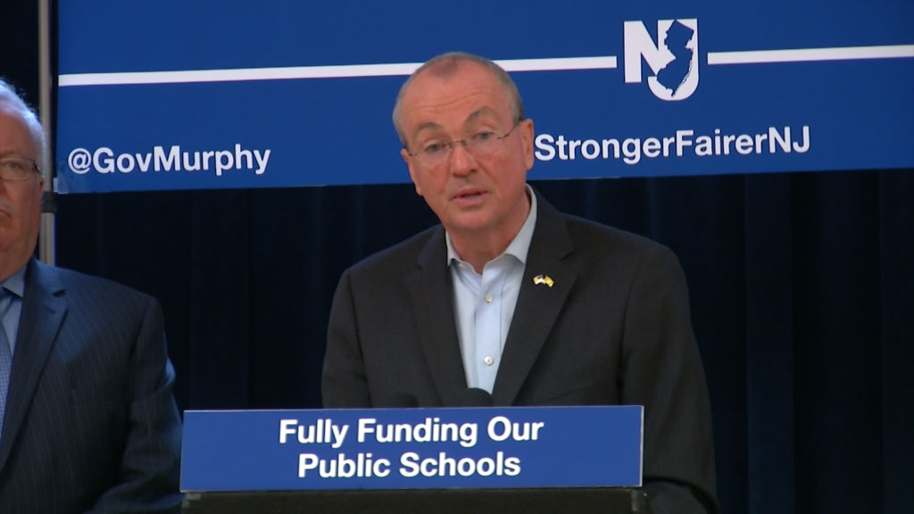 Murphy says full school aid lowers property taxes