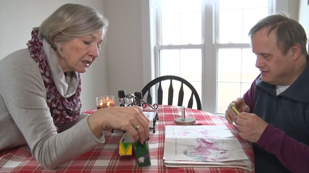 Dementia in Down syndrome adults causing caregiver crisis