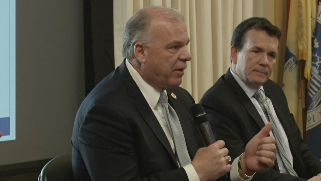 Sweeney continues to pitch financial reform plan around the state