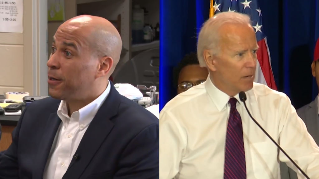 Progressives hold protest at Booker presidential fundraiser