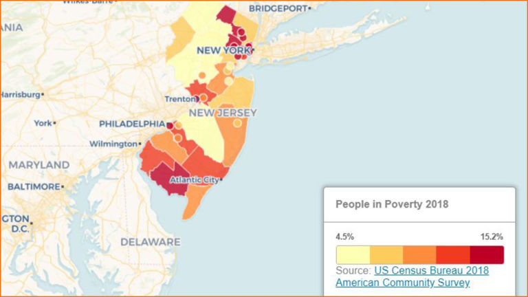 Interactive Map: Poverty in New Jersey in 2018 by County