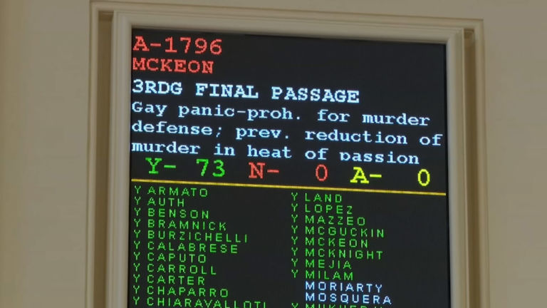 Assembly votes to ban ‘gay panic’ argument as defense in murder cases