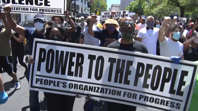 Violent clashes over custody death, not in Newark