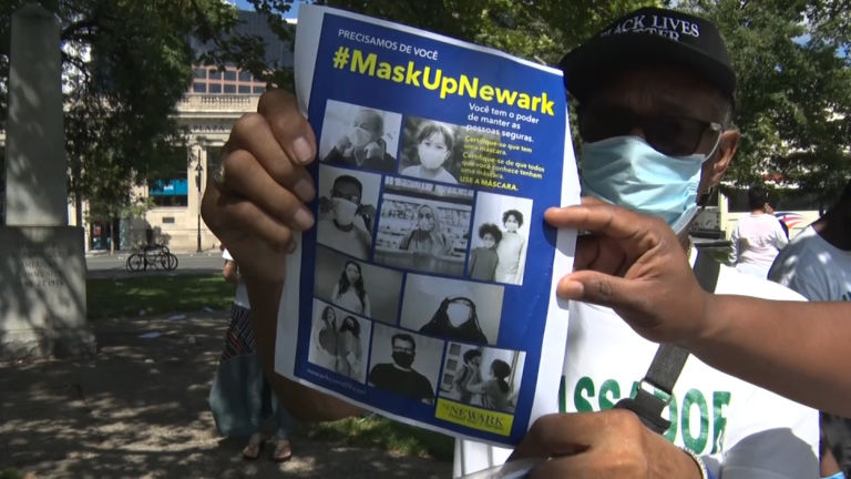 Newark police and ambassadors urge mask wearing
