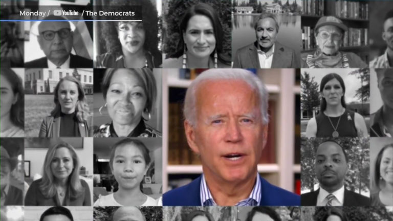 Zoom chats, no funny hats, at first night of Democratic National Convention