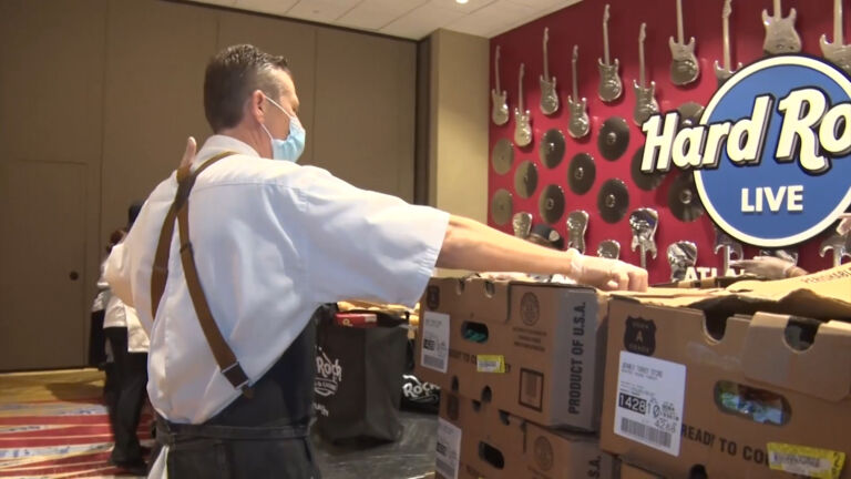 Hard Rock Casino donates hundreds of turkeys to seniors in Atlantic City