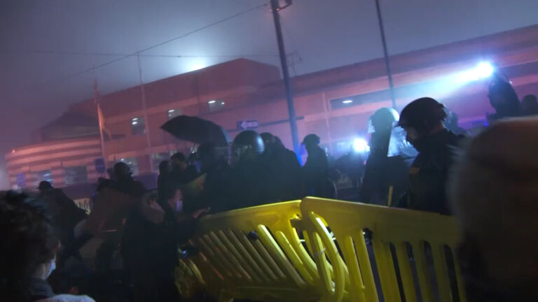 Bergen County protesters clash with officers over jailed immigrants