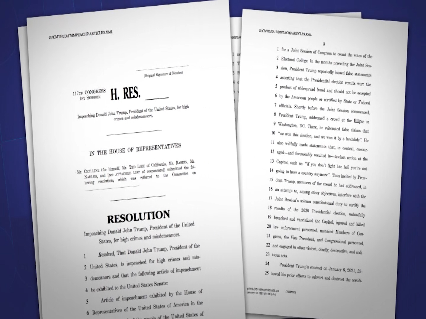 House moves to impeach President Trump again